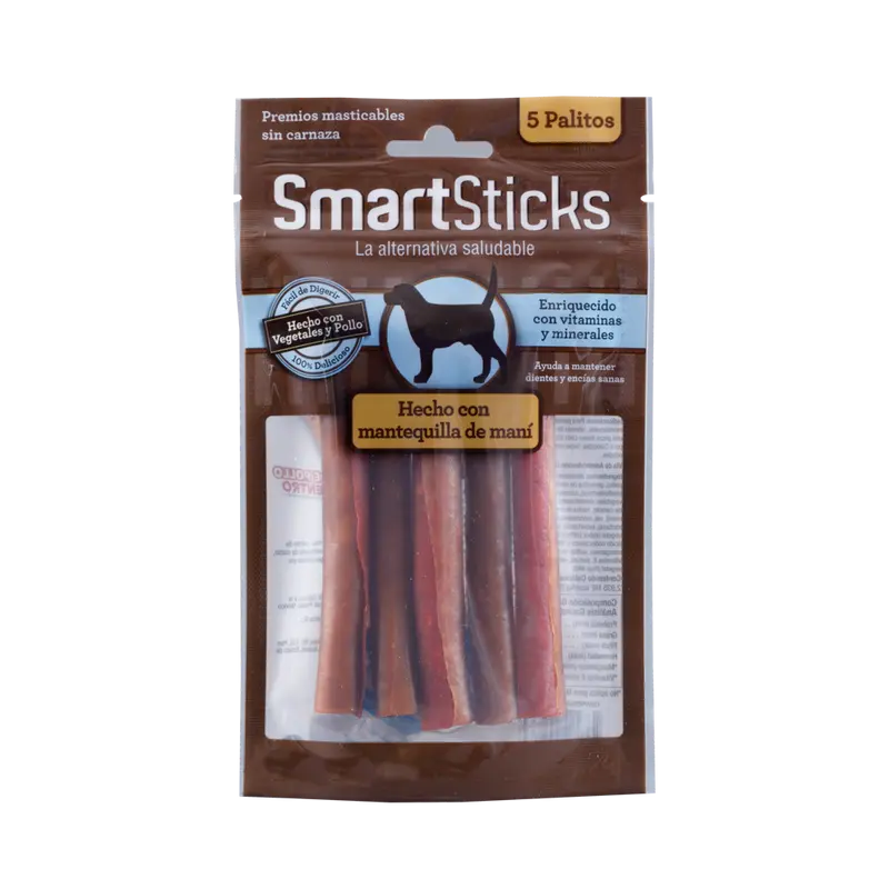 Snack Para Perro Smartsticks Mantequilla De Maní 5 Und