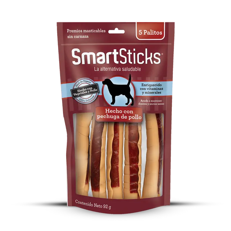 Snack Para Perro Smartsticks Pollo 5 Und