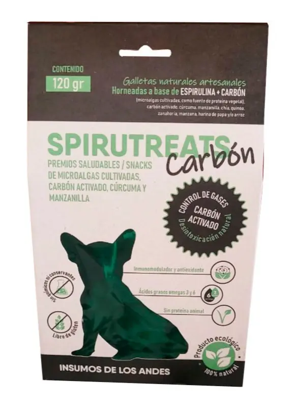 Snack Para Perro Spirutreats Carbon Perros X 120 Gr