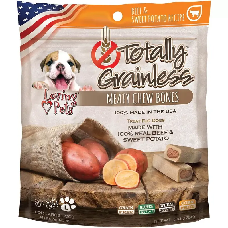Snack Para Perro Totally Dog Hueso Carne Large 6 Oz