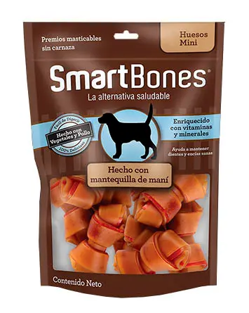 Snack Para Perros Pequeños Smartbones Mantequilla 127Gr