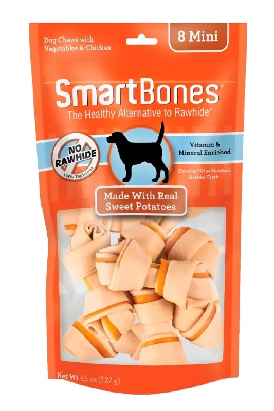 Snack Para Perros Pequeños Smartbones Sweet Potato 8 Und