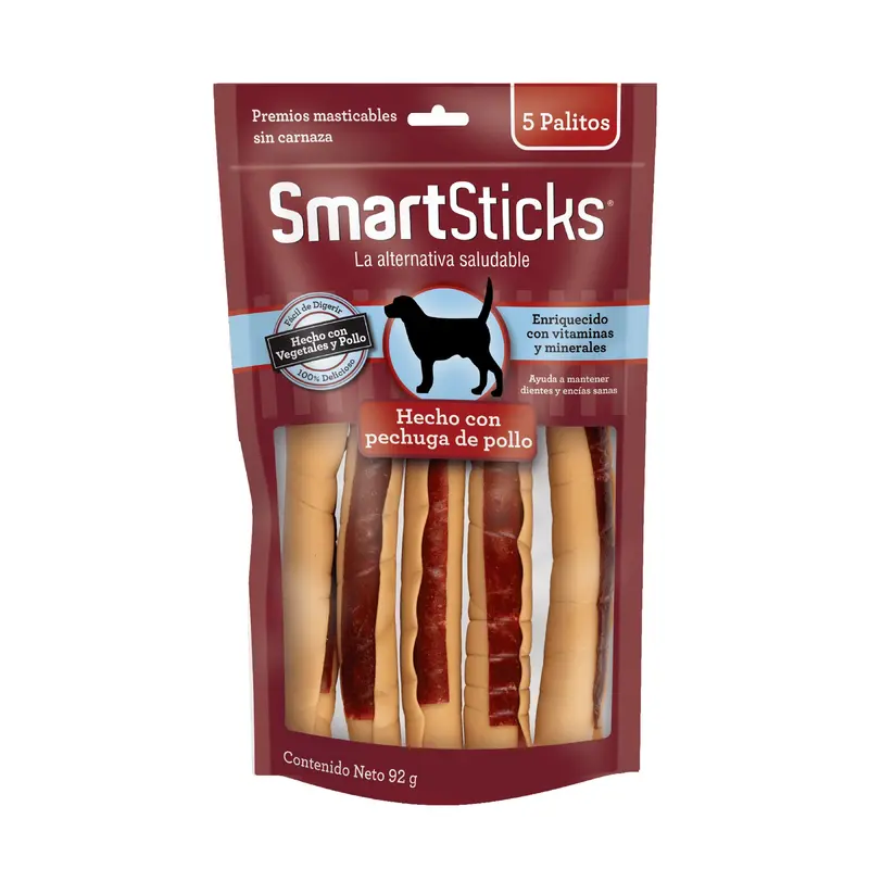 Snack Smartbones Smartsticks Sabor Pollo 5 unidades