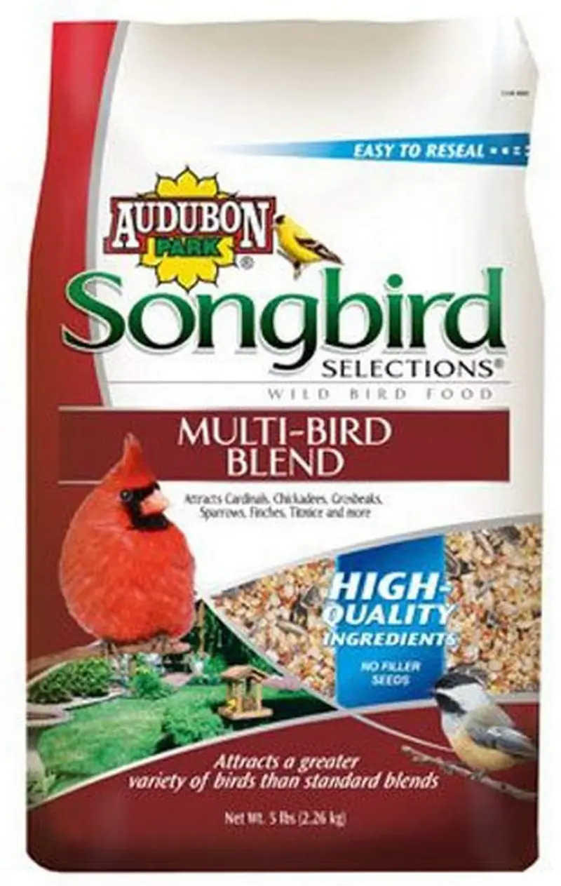 Songbird Selecciones 1022680 multi-bird semillas mezcla Wild Bird Alimentos Bolsa, 5-pound