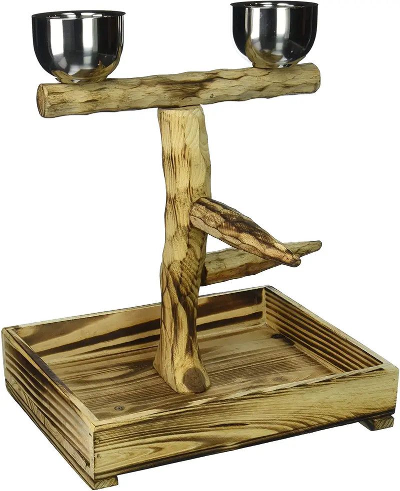 Soporte tipo árbol Penn Plax para aves, en estilo de vida natural, S hasta M, Beige