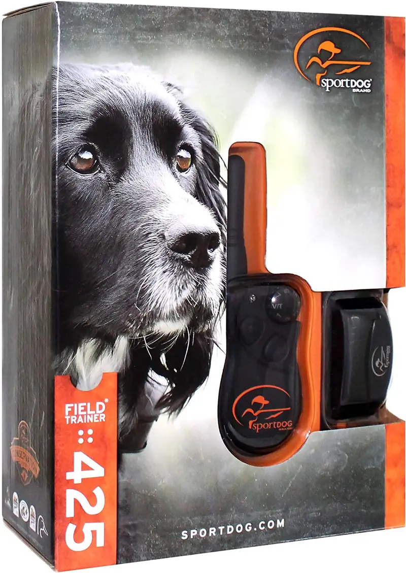 SportDog SD-425 - Entrenador de campo para entrenamiento introductorio y avanzado, collar de choque impermeable