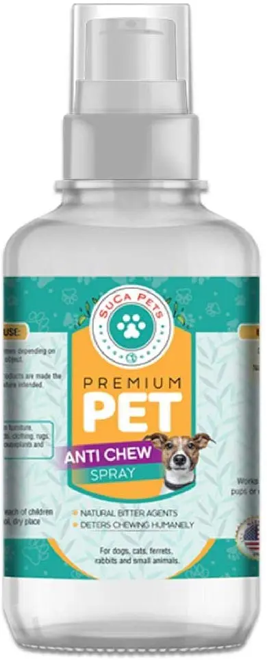 Spray antimordeduras para perros y gatos, de alta calidad, antimasticación, ayuda para el comportamiento y entrenamiento repelente de perros para morder y masticar [8 onzas]