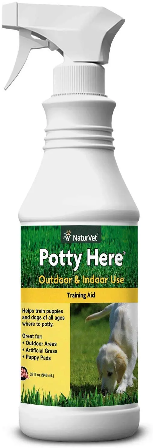Spray de ayuda de formación NaturVet Potty para cachorros y perros, líquido, fabricado en los Estados Unidos