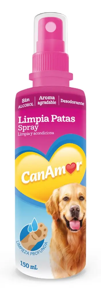 Spray Para Perro Limpiador De Patas Canamor 150 Ml