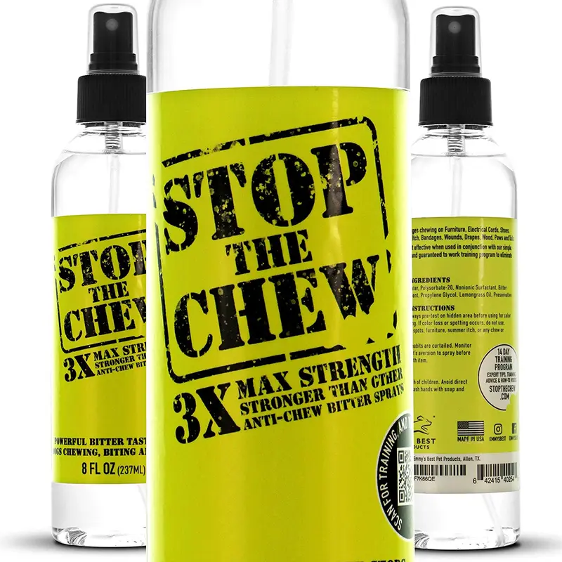 Spray profesional anti mascadas para perros y cachorros, sin alcohol, disipador amargo más poderoso, 8 onzas