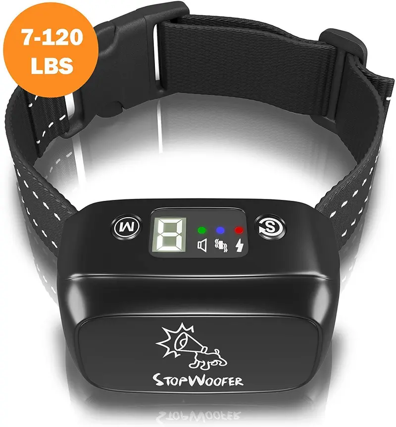 STOPWOOFER - Collar antiladrido para perros pequeños, medianos y grandes, collar antiladridos recargable, sin corteza, alerta de sonido y vibración, dispositivo antiladridos