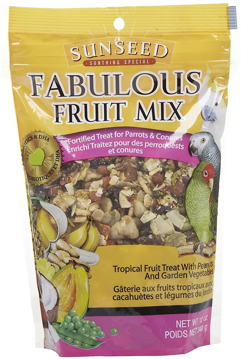 Sun Company de semillas bss59205 Fabulous Fruit Mix Parrot Treats Pocuh, 12-Ounce