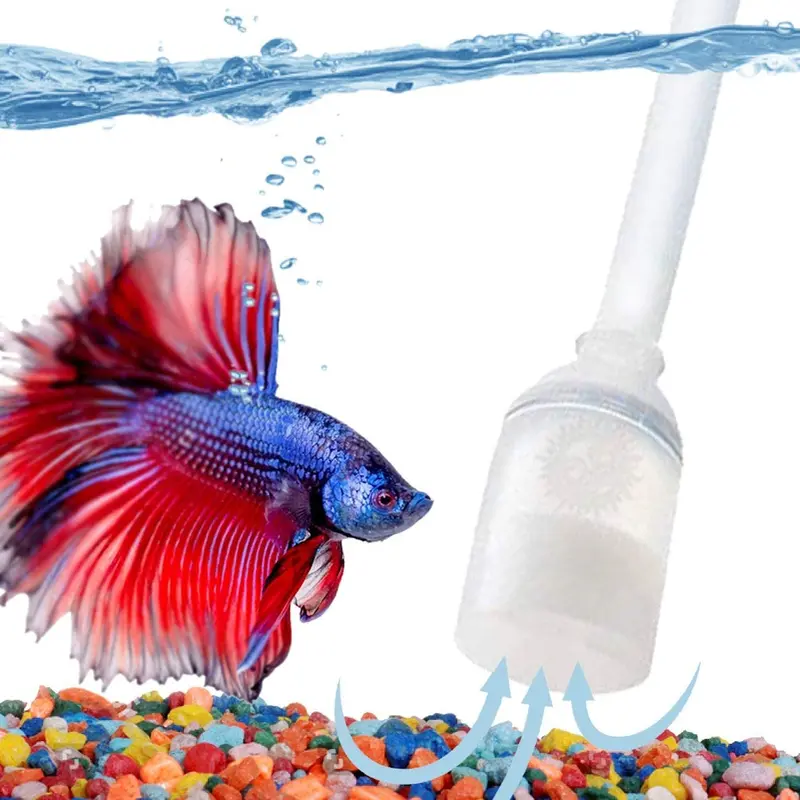 SunGrow Betta Tank Cleaner, for Small Betta Fish Tank, Tetra fish, Gravel Cleaner, Inches, 2-Minutes to Assemble, Complete Kit with Priming Bulb, No Mess and Spillage During Water Maintenance
