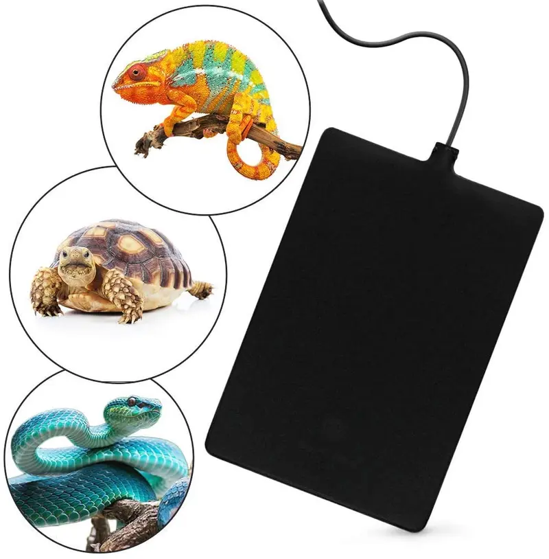 SunGrow Reptile Tank Heater Adhesive Pad, Keeps Cold-Blooded Pets Healthy, Alternative Heat Source, 24-Hour Under Tank Terrarium Heating Mat
