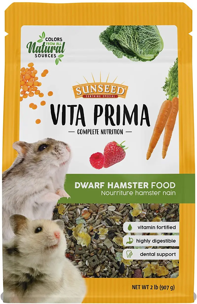 Sunseed Vita Prima - Alimento para hámster enano, 2 libras