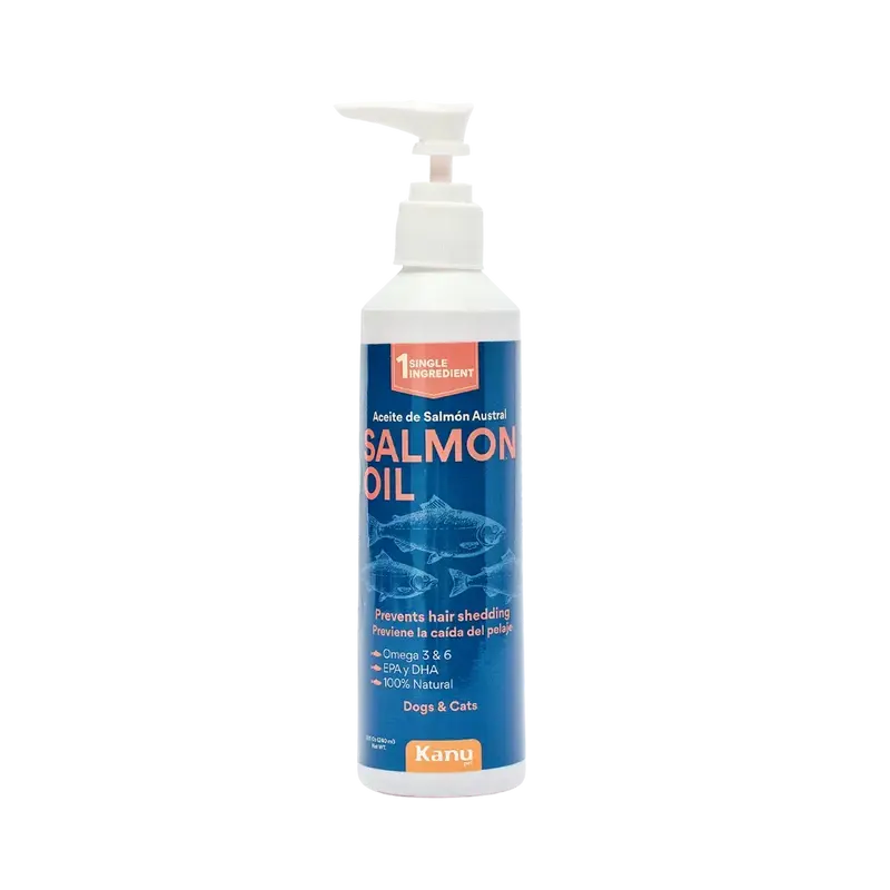 Suplemento Aceite de Salmón Kanu Pet para perro y gato. Omega 3 y 6