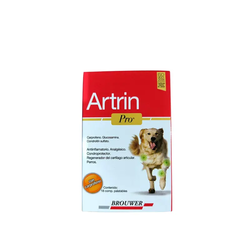Suplemento Perro Artrin Pro Regenerador Y Analgesico Y Analgesico Y Antiflamatoriopalatable X 18 Tabletas