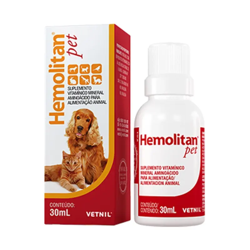 Suplemento Perros y Gatos Hemolitan Pet 30Ml