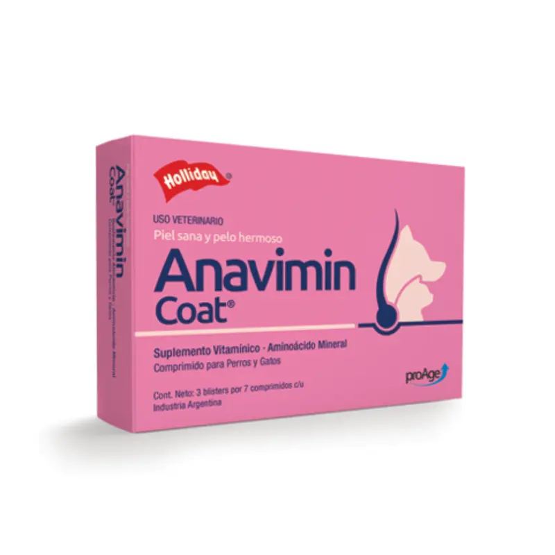 Suplemento vitamínico Anavimin Coat Blister x 7 para Perros y Gatos