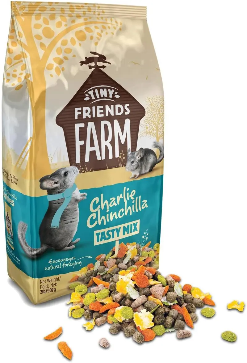 Supreme Petfoods Tiny amigos granja Charlie Chinchilla alimentos, 2 lb