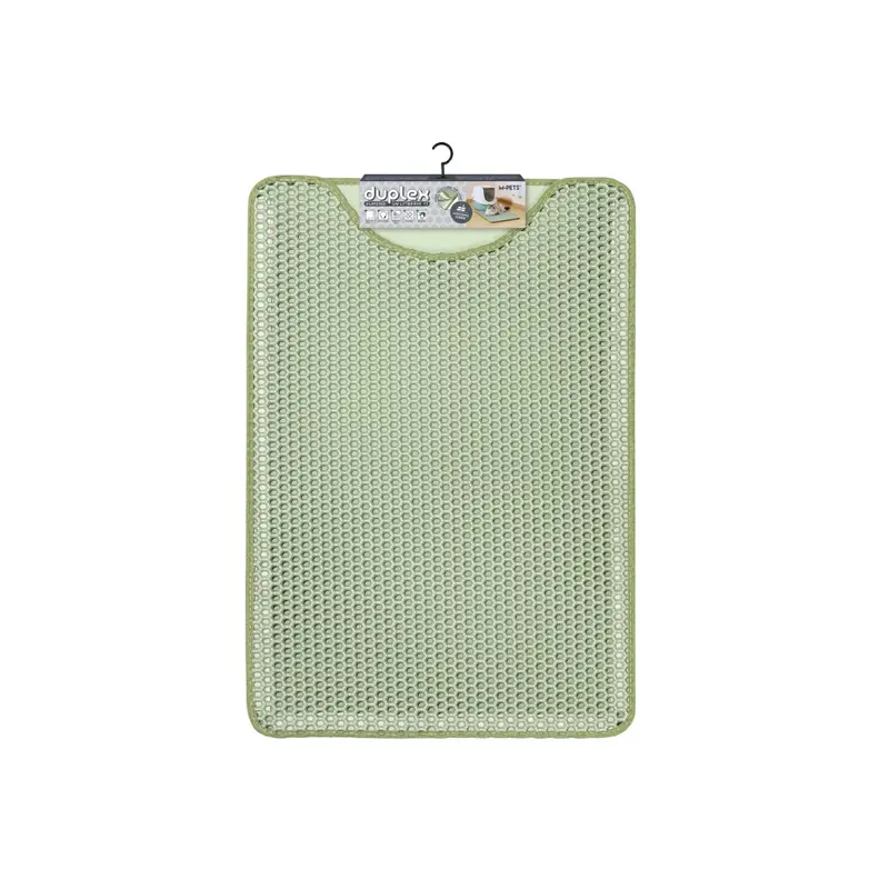 Tapete Atrapa-Arena DUPLEX Vertical Verde para Gato – EVA Impermeable Doble Función | M-PETS®