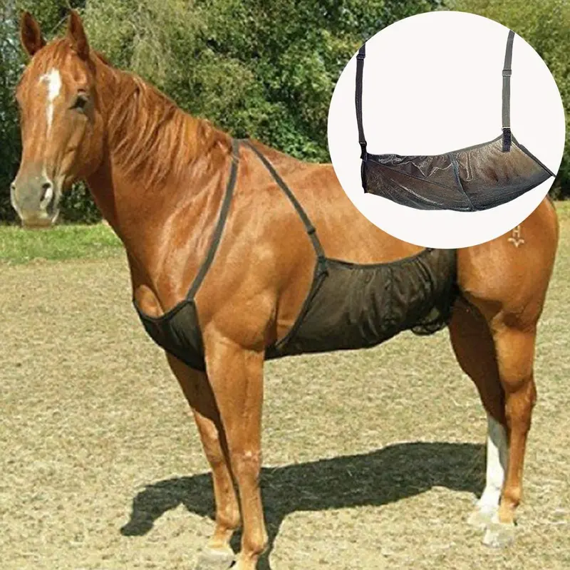Tapetes antimoscas para caballo, mantas antimosquitos de elasticidad para exteriores, malla ajustable para proteger el vientre