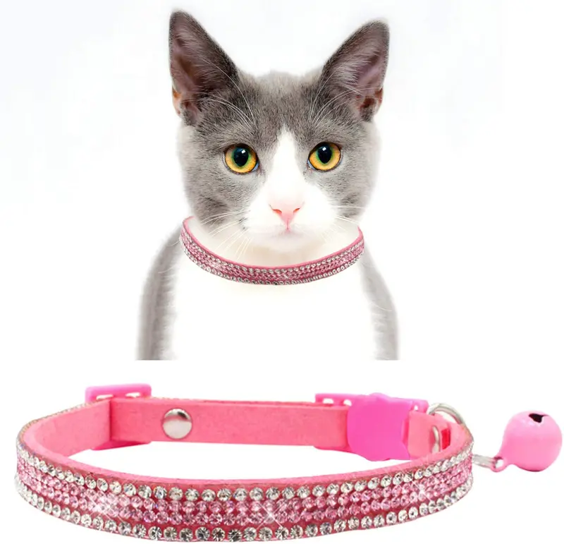 Teemerryca - Collar, diseño de lazo con brillantes, color rosa