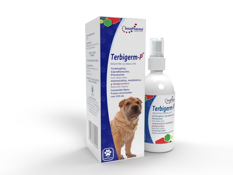 Terbigerm-P 120 mL ( Antimicótico Antimicrobiano y Antiprurítico con Aloe Vera )