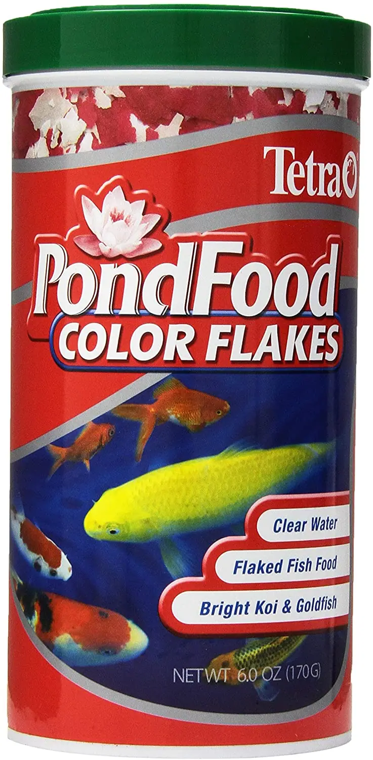 Tetra Pond Food, alimentos de pescado de color escamado, 6.0 fl oz, 1 litro, (77021)