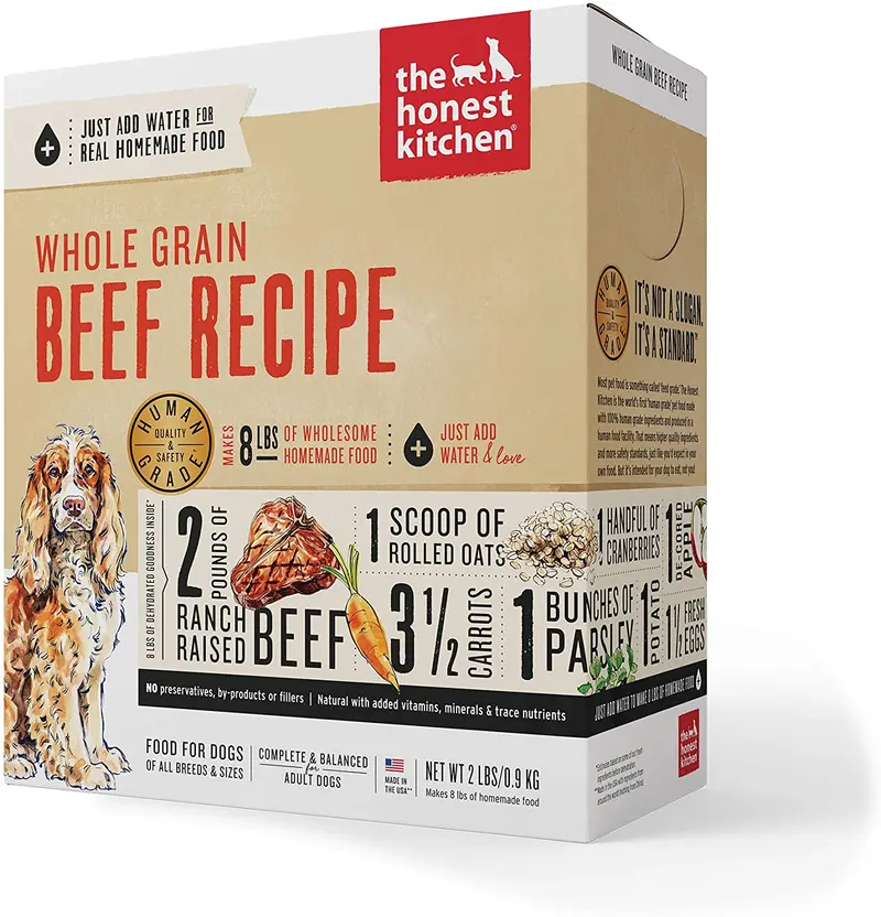 The Honest Kitchen - Alimento para perros de grano entero orgánico deshidratado de grado humano