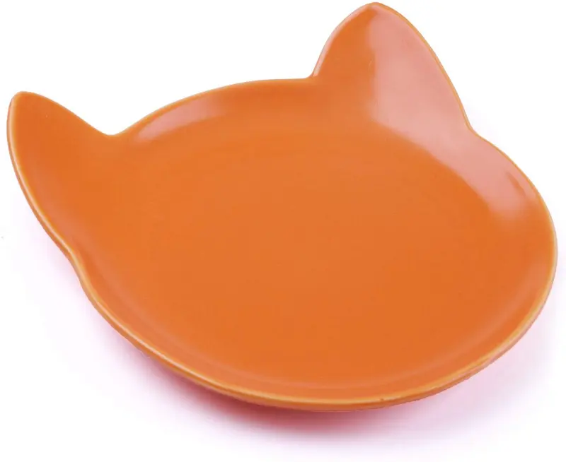 ThinkPet - Cuenco de cerámica para comida de gato, poco profundo, para evitar la fatiga