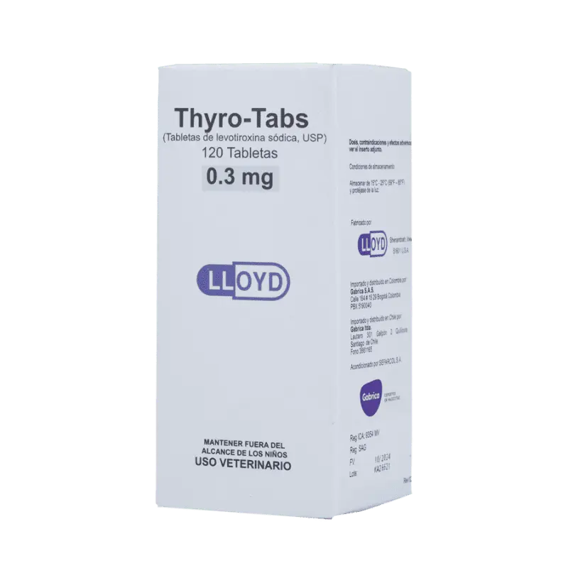 Thyro-Tabs Perros 0.3 mg 120 Tabletas