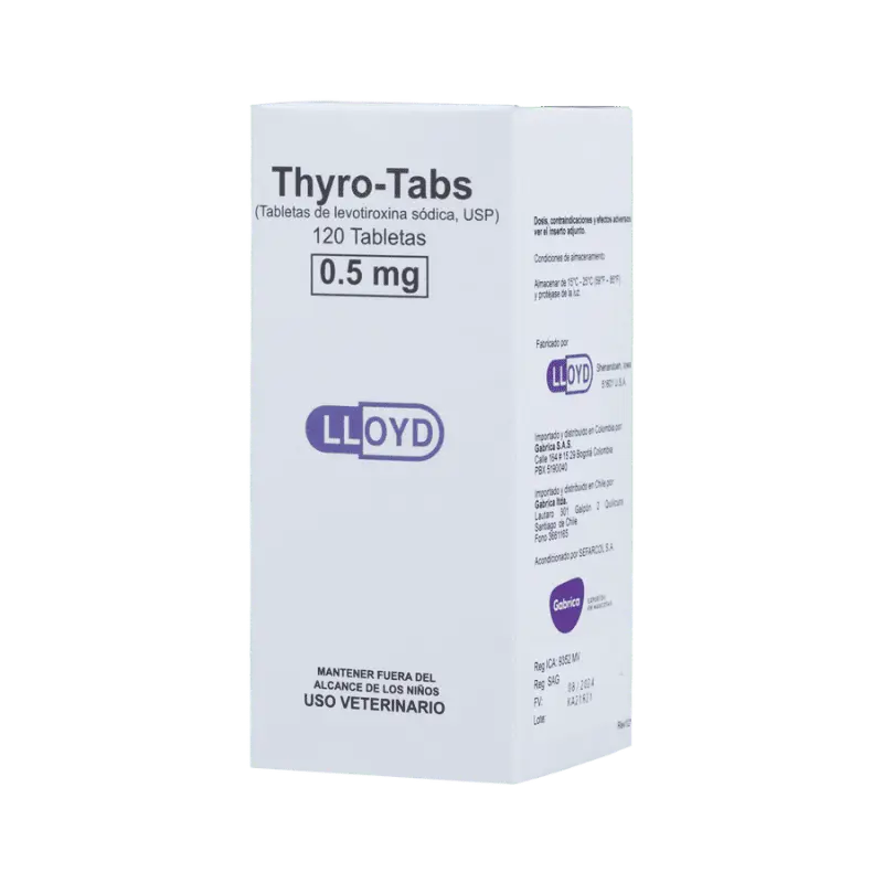 Thyro-Tabs Perros 0.5 mg 120 Tabletas