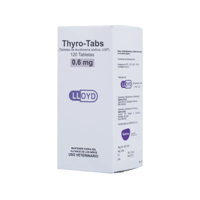 Thyro-Tabs Perros 0.6 mg 120 Tabletas