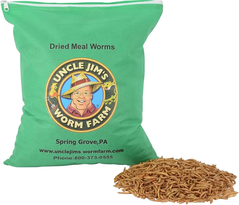 Tío Jim Gusano de la Granja 2 libra Dry comida gusanos