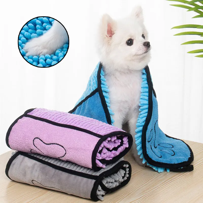 Toalla de Microfibra Superabsorbente para Perros y Gatos - Secado Rápido