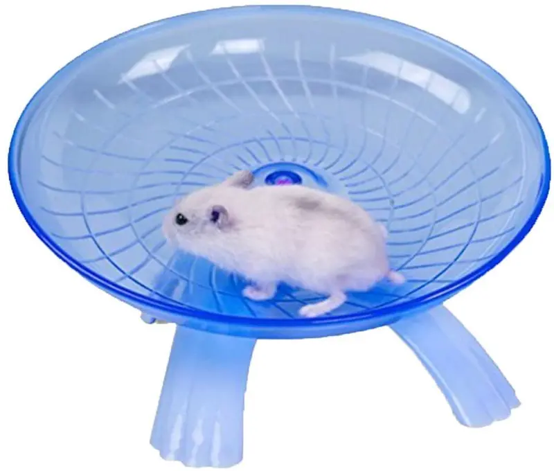 TooFu Exercise Wheel Jogging Running Silent Spinner Hamster Toy for Syrian Rat Hamster Toy for Gerbil Guinea Pig Hamster House Wood Bridge Climb Kit