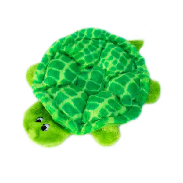 Tortuga Redonda de Peluche con 7 Squeakers  - Squeakie Crawler de Zippy Paws