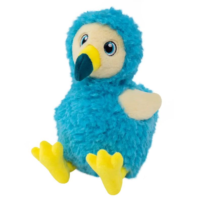 Toughz Dodo - Pájaro Dodo de Peluche Resistente para Perros con Chirriador | KONG