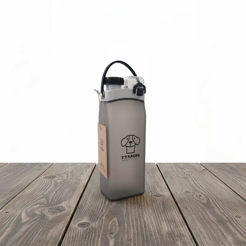 Transparent dark smoke flexible bottle