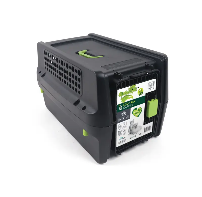Transportadora ECO TREK para Perros - Negra con Verde (Black & Green) | M-PETS
