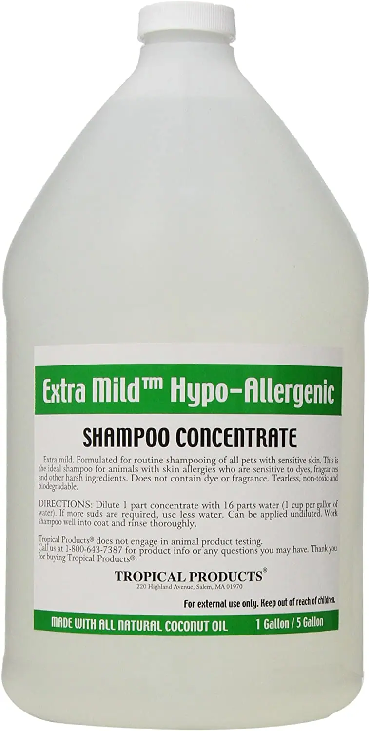 Tropical extra Mild hipoalergénicos Pet Champú, 1-Gallon