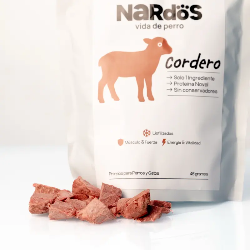 Trozos de Cordero Liofilizado — Proteína Novel Premium | Método Nardos