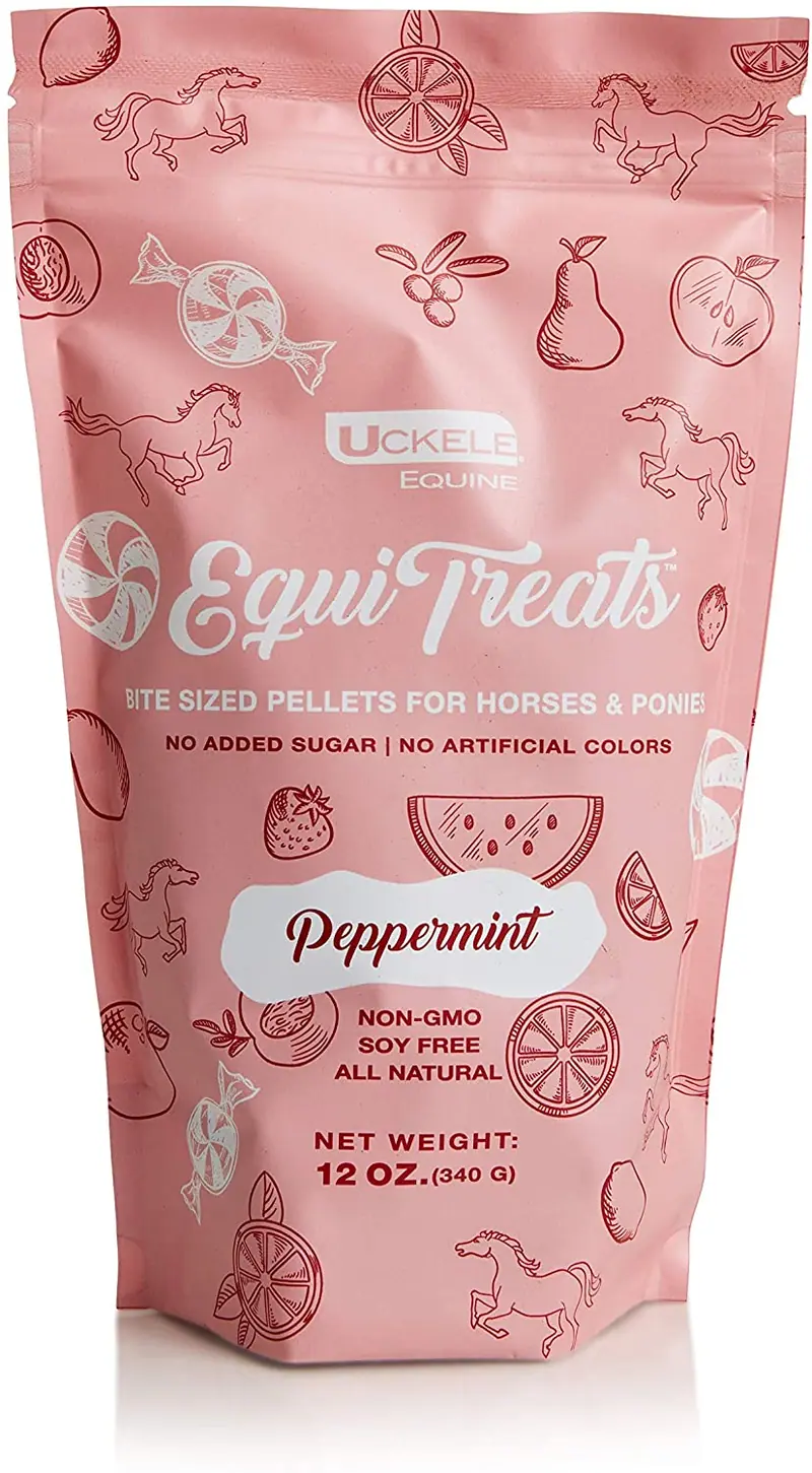 Uckele Equi Treats, para caballos, menta, bolsa de 12 onzas