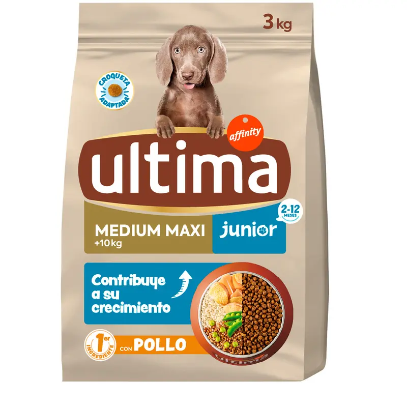 ULTIMA PS MEDIUM-MAXI JUNIOR POLLO A. 3 KG. HJ