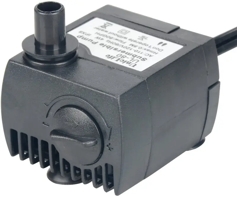 Uniclife 80 GPH Submersible Water Pump UL80 with 6ft Power Cord for Fountain Aquarium Pond Fish Tank Hydroponic