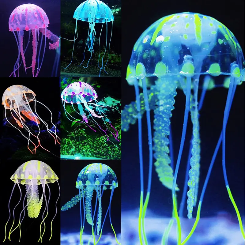 Uniclife - Adorno de silicio para árbol de Navidad o acuario, diseño de medusa