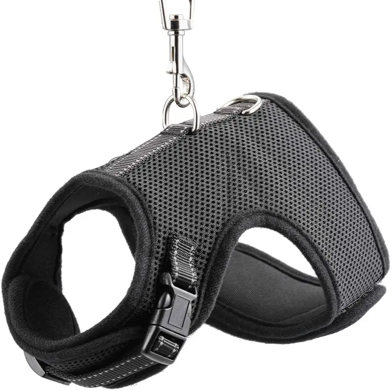 Unihubys - Arnés para gato con correa ajustable, material de malla suave con fuerte anilla en D para mayor tranquilidad, ideal para caminar