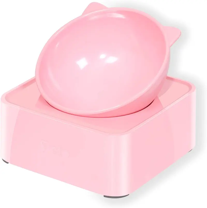 Upsky - Bol elevador de agua para gatos y perros, con soporte elevado, desmontable, sin derrames, ajustable de 0 a 30 grados, sin estrés, para gato o perro (blanco)