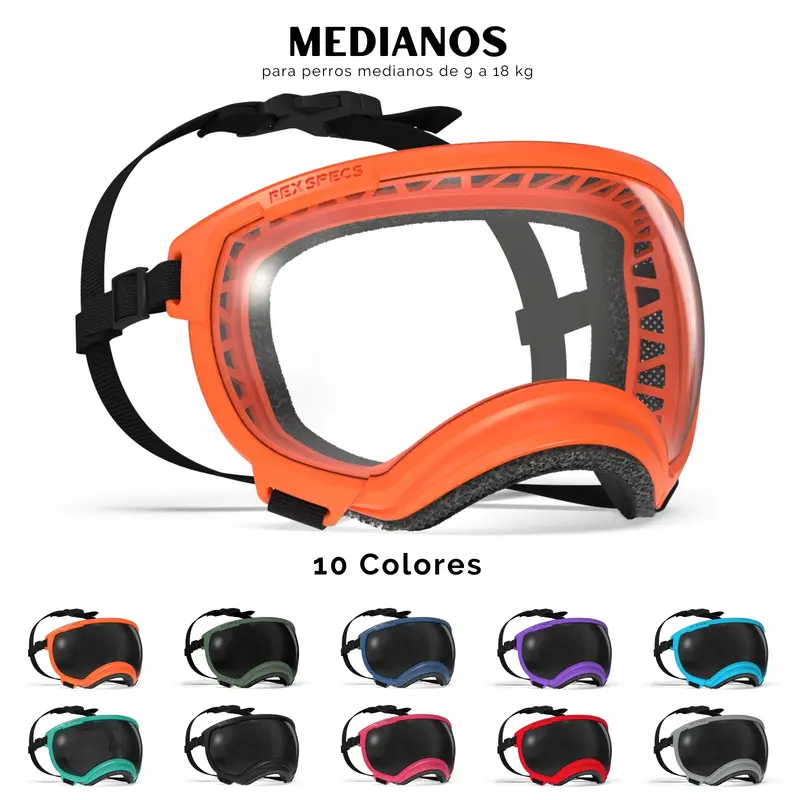 V2 Goggles Rex Specs - Lentes Para Perros Medianos de 9 a 18 kg